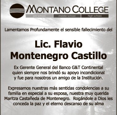 Condolencias Montano College