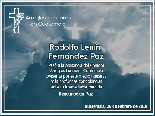 Esquela Rodolfo Lenín Fernández Paz
