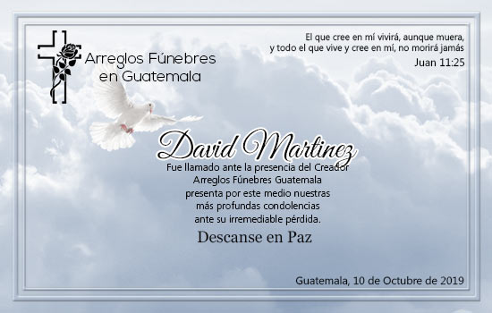 Obituario de David Martinez