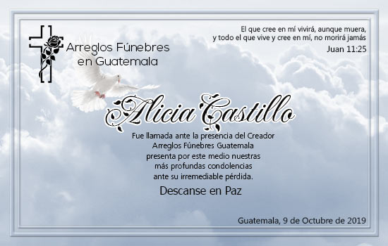 Obituario de Alicia Castillo