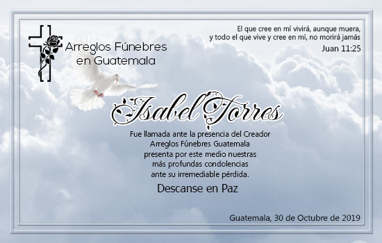 Obituario de Isabel Torres