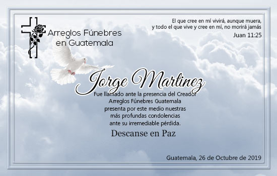 Obituario de Jorge Martinez