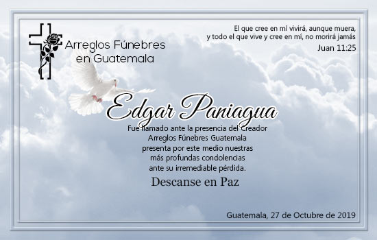 Obituario Edgar Paniagua Rodriguez