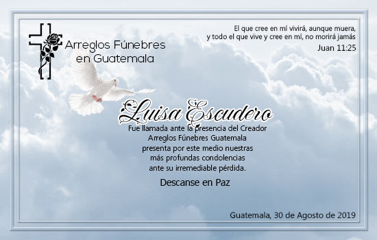 Descanse en paz Luisa Escudero