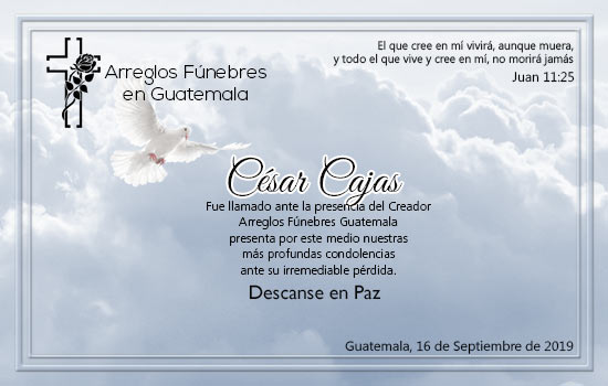Descanse en Paz César Cajas
