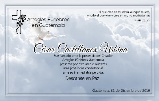 Descanse en Paz César Castellanos Urbina