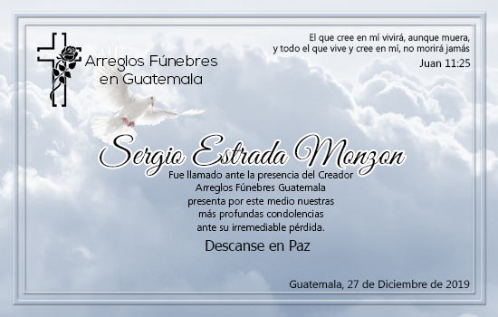 Obituario Sergio Estrada Monzon