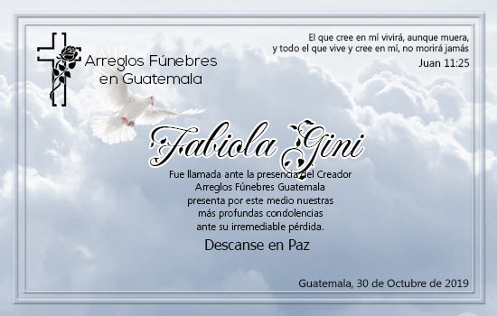 Obituario de Fabiola Gini