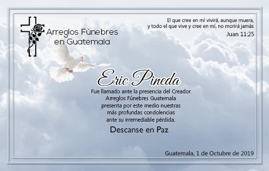 Obituario de Eric Pineda