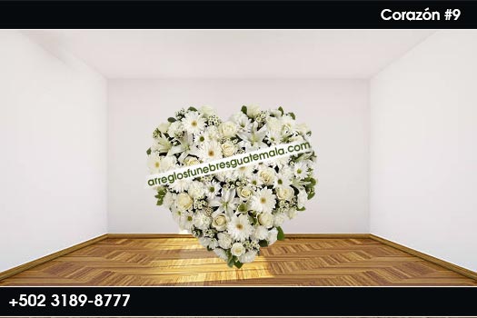 bello corazon blanco para funeral
